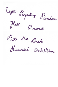 Tight: Repeating Boredom / Hall / Privaat